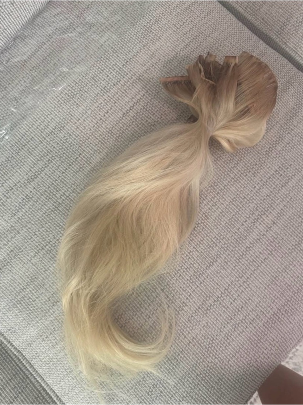 Premium Blonde 20 inch JS Style hand tied Extension - Natural Blonde